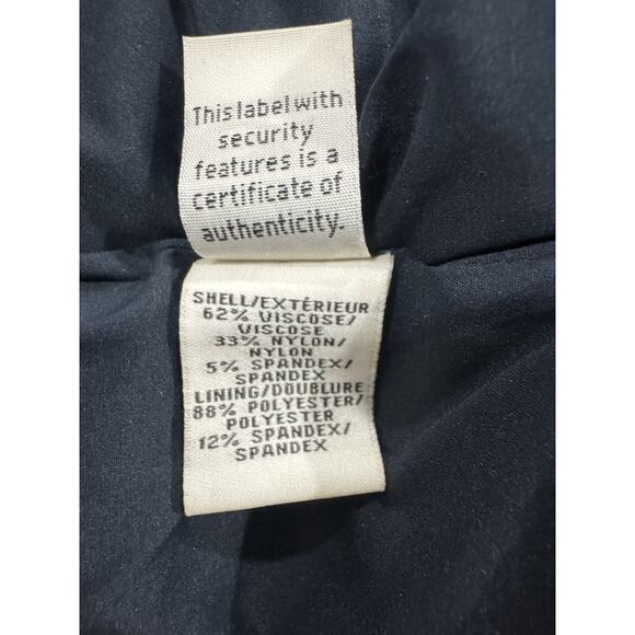 Elegant Navy Blue Sheath Dress Ruched V-Neck 3/4 Sleeve Cocktail Party - Picture 8 of 9